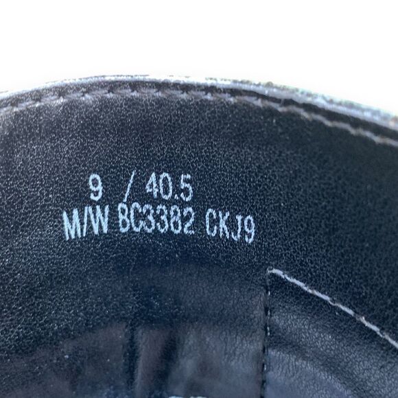 BOC Born Concept Black Leather Buckle Strap Wedge Mule Clogs Shoe Women's size 9 - Picture 9 of 13